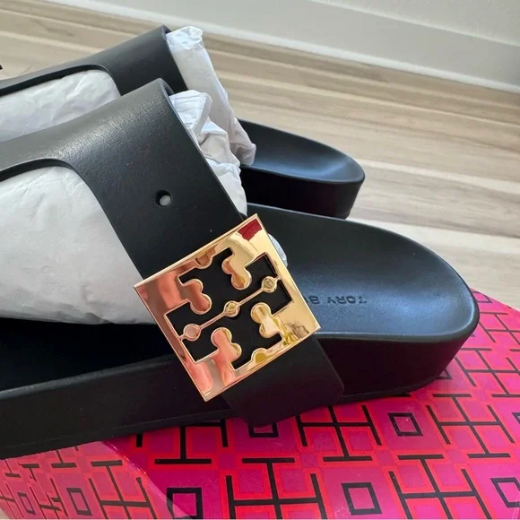 ☀️NEW☀️ Tory Burch Mellow Sandals Black 8